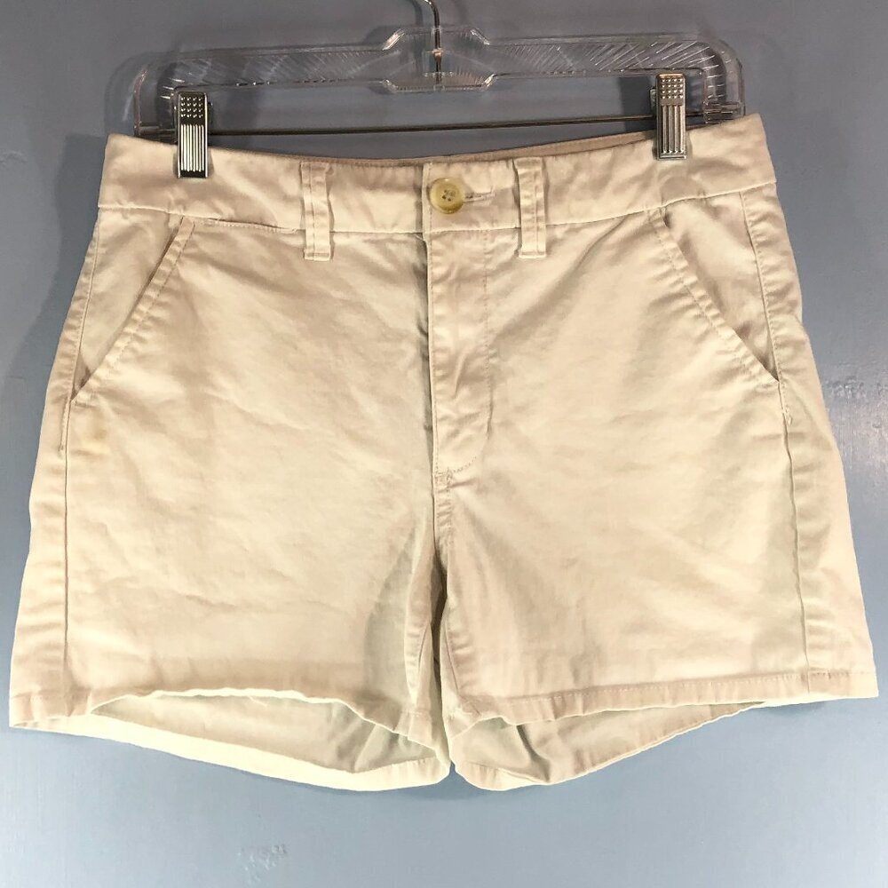 American Eagle White Hi-Rise Shortie Stretch Shorts Size 6